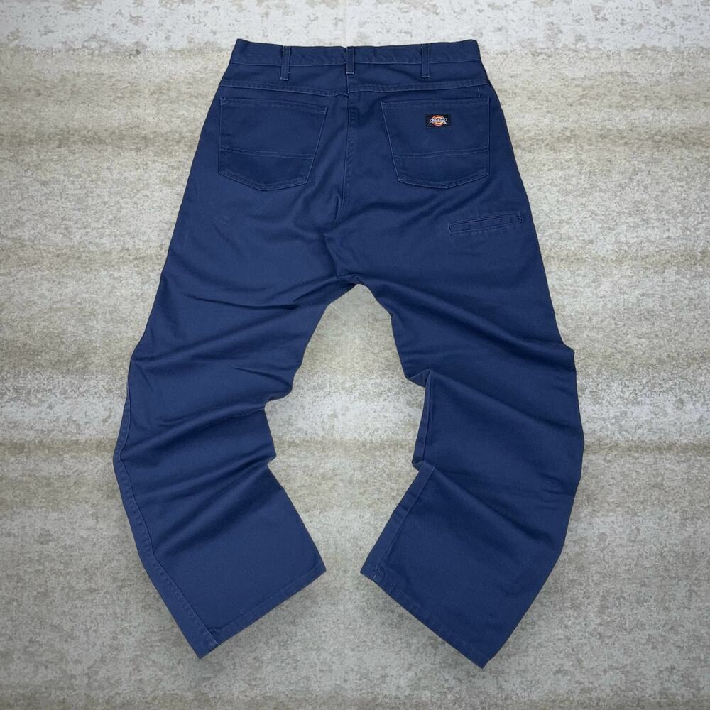 Vintage 90s Dickies Carpenter Pants 34x32 Relaxed Navy Blue Dungarees Work